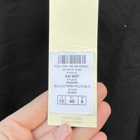 NWT | Love & Roses | cutwork black poplin blouse | Size 8 - Picture 6 of 10